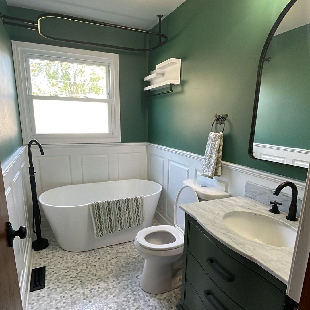 Green Bathroom remodel